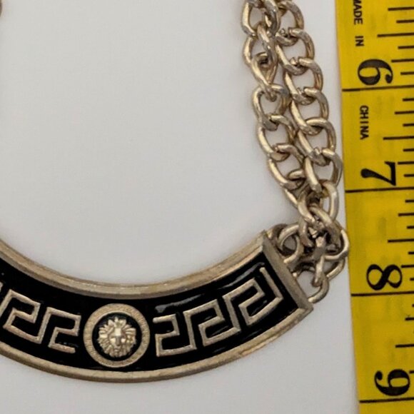 Vintage Runway Gold Lion Head Medallion Greek Inspired Necklace! - Picture 5 of 5